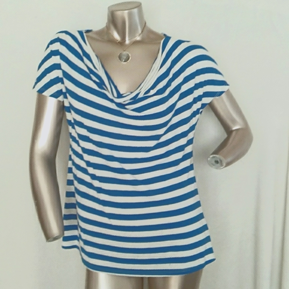 🔵Cielo | Womans | XL | Striped Short Sleeve Blouse